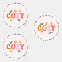 Gezellig kerstvakantie retour adres labels