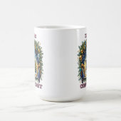 Gezellig kerstvenster met feestelijke decoraties koffiemok (Center)