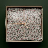 Gezellig klassiek bloemenkerstpatroon cadeaupapier