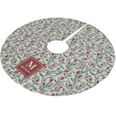 Gezellig klassiek bloemig kerstpatroon monogram kerstboom rok (Gekanteld)
