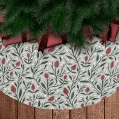 Gezellig klassiek rustiek bloemig kerstpatroon kerstboom rok