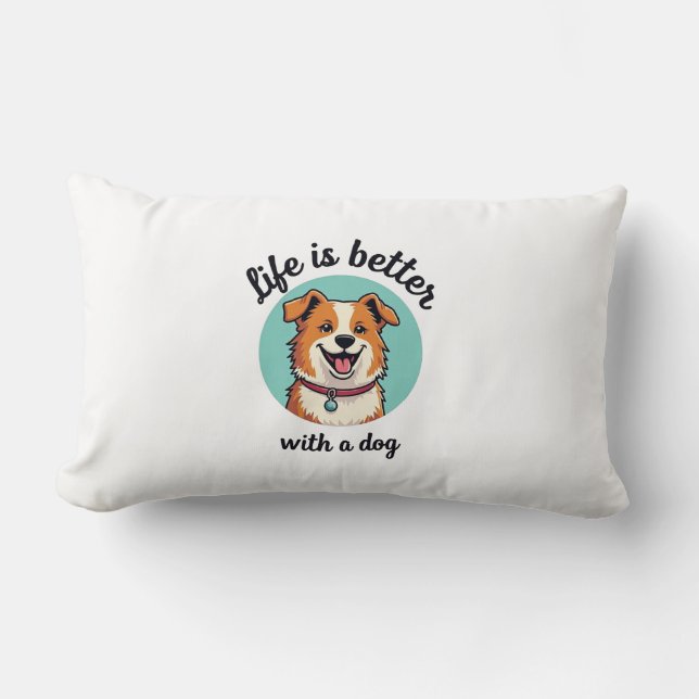 Gezellig kussen voor hondenliefhebbers (Voorkant)