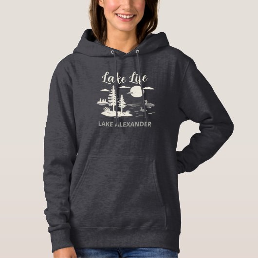 Gezellig Lake Life Custom Lake Naam Hoodie (Voorkant)