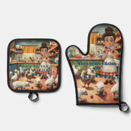 Gezellig land ovenwant & pannenlap set