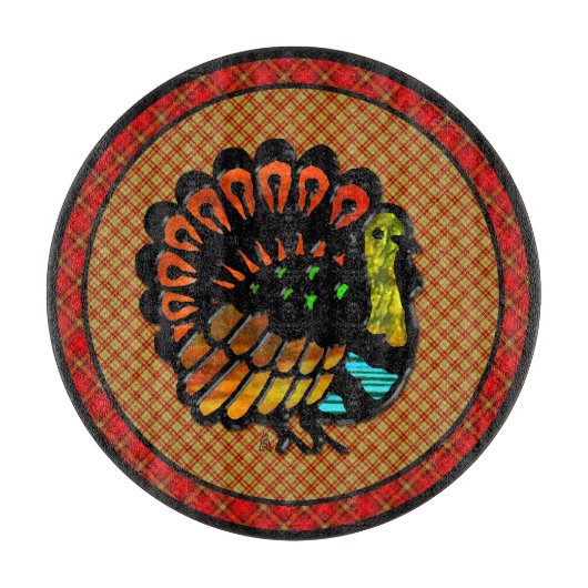 Gezellig land Turkije Plaid Charcuterie Board Snijplank (Voorkant)