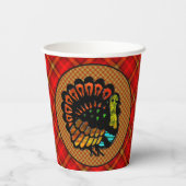 Gezellig land Turkije Plaid Papieren Bekers (Achterkant)