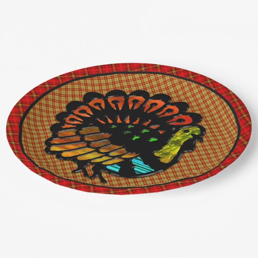 Gezellig land Turkije Plaid Papieren Bordje (Gekanteld)