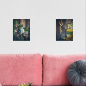 Gezellig landelijk huisje veranda versierd met blo muurkunst sets (Woonkamer)