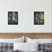 Gezellig landelijk huisje veranda versierd met blo muurkunst sets (Slaapkamer)