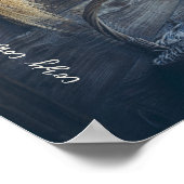 Gezellig landhuis met gele bloemen poster (Hoek)