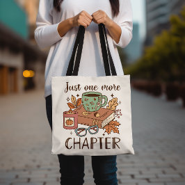 Gezellig lezen nog een hoofdstuk boek liefhebber tote bag
