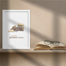 Gezellig lezen Nook Dierlijke thema boek Poster