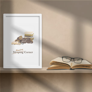 Gezellig lezen Nook Dierlijke thema boek Poster