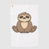 Gezellig Luiaard Classic T-shirt Golfhanddoek (Voorkant)