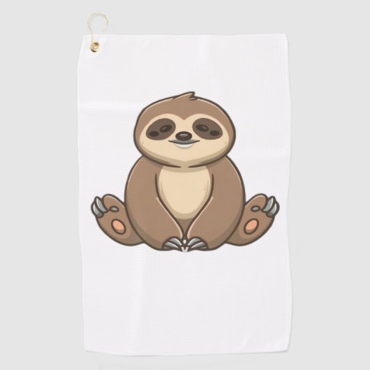 Gezellig Luiaard Classic T-shirt Golfhanddoek (Voorkant)