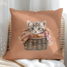 Gezellig mandje Kattenkussen – Terracotta Edition