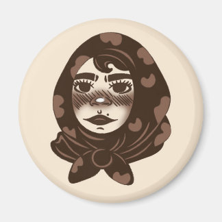 Gezellig meisje magneet