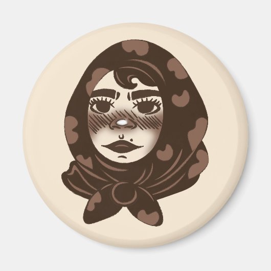 Gezellig meisje magneet (Voorkant)