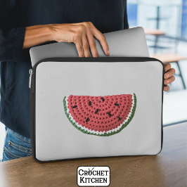 Gezellig Minimal Oma Vibe Haak Watermeloen Fruit Laptop Sleeve