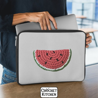 Gezellig Minimal Oma Vibe Haak Watermeloen Fruit Laptop Sleeve