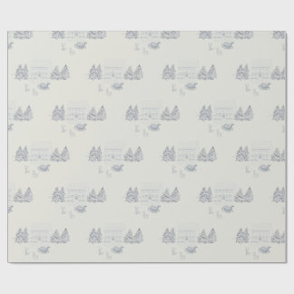 Gezellig New England Kersthuis (Kleine Schaal) Cadeaupapier