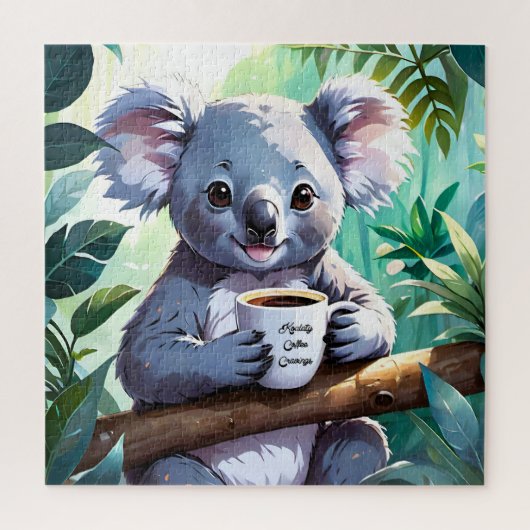 Gezellig Oerwoud Koala Coffee Legpuzzel (Verticaal)