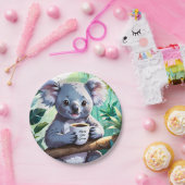 Gezellig Oerwoud Koala Coffee Papieren Bordje (Feest)