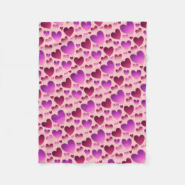 Gezellig onder een blos "Weiland van harten" Fleece Deken