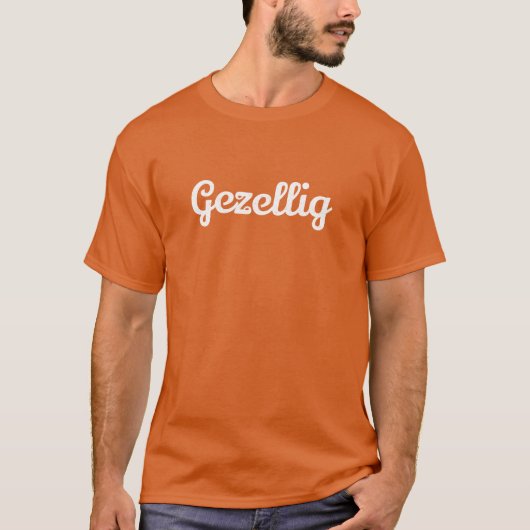 Gezellig op een T-shirt (Voorkant)