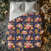 Gezellig peperkoek en warme cacao kerst fleece deken