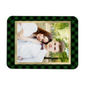 Gezellig Plaid | Groen en zwart Buffalo Plaid Foto Magneet (Horizontaal)