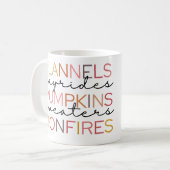 Gezellig Pompoen Patch Graphic T-shirt Koffiemok (Voorkant links)