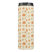 Gezellig Pompoen Spice Herfst Naadloos Patroon Thermosbeker (Achterkant)