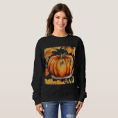 Gezellig pompoen sweatshirt voor Herfst & Hallowee (Voorkant volledig)