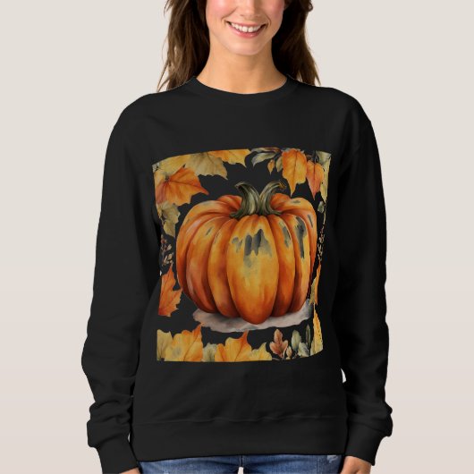 Gezellig pompoen sweatshirt voor Herfst & Hallowee (Voorkant)