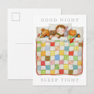 GEZELLIG QUILT Briefkaart / Wit