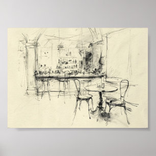 Gezellig Restaurant Interieur Poster