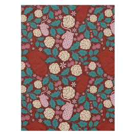 Gezellig rood Blauwgroen vintage kerstpatroon Tafelkleed