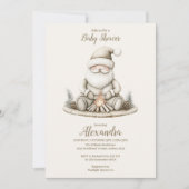 Gezellig Santa Winter Baby shower Kaart (Voorkant)