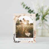 Gezellig Scandi Boho Arch Familie Foto Kerst Feestdagenkaart (Staand voorkant)