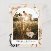 Gezellig Scandi Boho Arch Familie Foto Kerst Feestdagenkaart (Voorkant)