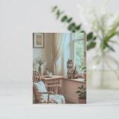 Gezellig Scandinavisch raam Nook – Minimalistisch Briefkaart (Staand voorkant)