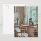 Gezellig Scandinavisch raam Nook – Minimalistisch Briefkaart (Voorkant / Achterkant)