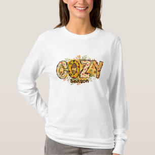 Gezellig Seizoen Bloemen Lange Mouw T-shirt
