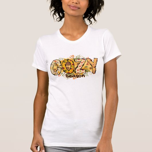 Gezellig Seizoen Bloemen T-shirt (Voorkant)