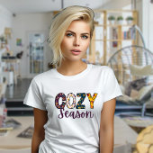 Gezellig seizoen doodle letters T-shirt