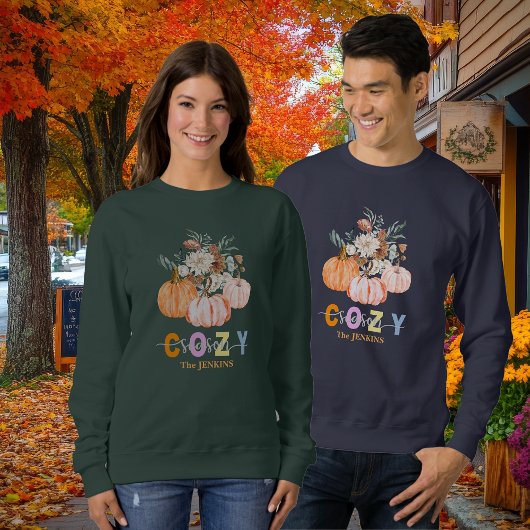 Gezellig Seizoen Oogst Bloemen Personaliseer Naam Trui