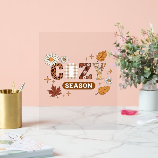 Gezellig seizoen oversized T-shirt Acryl Bord (Huwelijk)