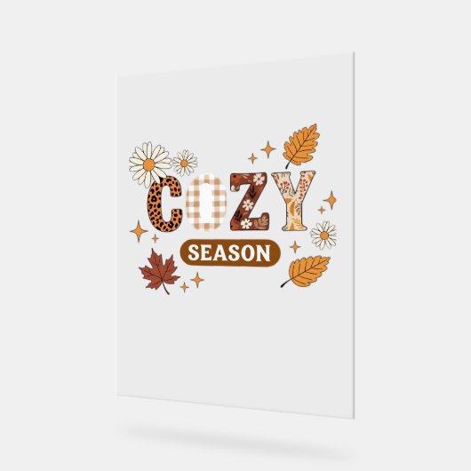 Gezellig seizoen oversized T-shirt Acryl Bord (Hoek)