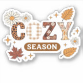 Gezellig seizoen oversized T-shirt Sticker (Voorkant)